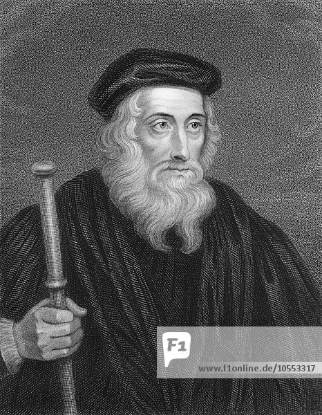 John Wycliffe oder Wyclif Wycliff Wiclef Wicliffe oder Wickliffe 1330 bis 1384 englischer Philosoph Theologe und Kirchenreformer