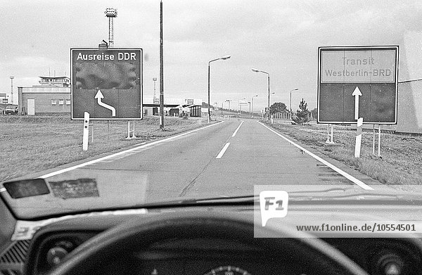 Deutsch-Deutsche Grenze  Grenzübergangsstelle Wartha-Herleshausen  Autobahn A4  Wartha  Thüringen  Deutschland  Europa