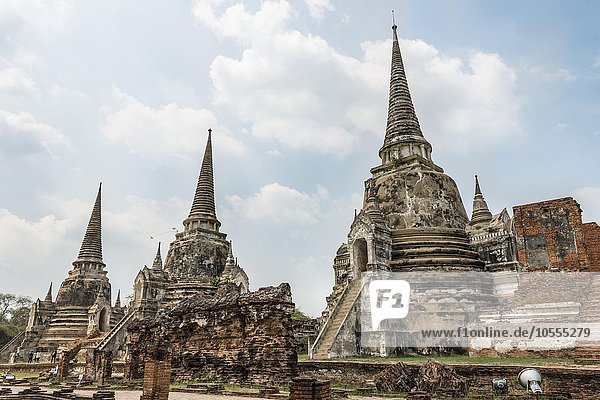 Pagoden der Tempelanlage Wat Phra Si Sanphet  Ayutthaya  Thailand  Asien