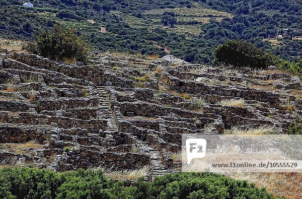 Ausgrabungsstätte Gournia  Kreta  Griechenland  Europa