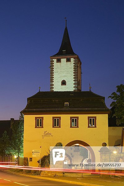 Oberes Tor am Abend  Karlstadt  Unterfranken  Franken  Bayern  Deutschland  Europa