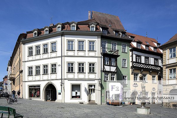 Bürgerhäuser am Pfahlplätzchen  Bamberg  Oberfranken  Bayern  Deutschland  Europa