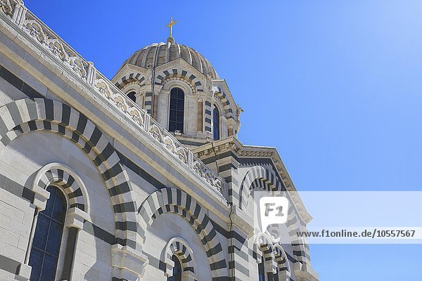 Basilika,  Notre-Dame-De-La-Garde in Marseille,  Provence-Alpes-Côte d'Azur,  Frankreich,  Europa