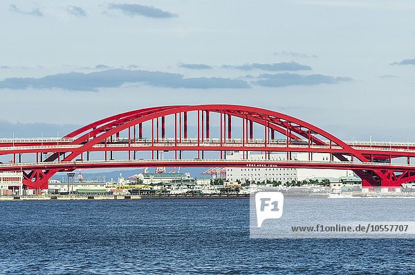 Bridge at harbour  Kobe  Honshu  Japan  Asia