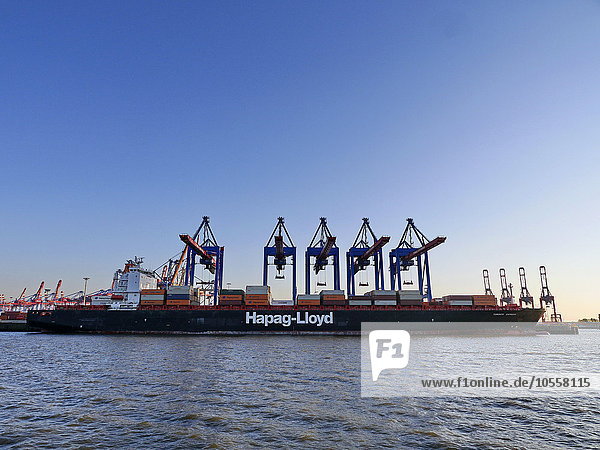 Containerterminal Burchardkai  Hamburg Harbour  Hamburg  Germany  Europe