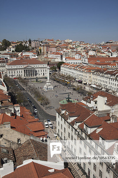 Aerial view of Lisbon cityscape  Extremadura  Portugal