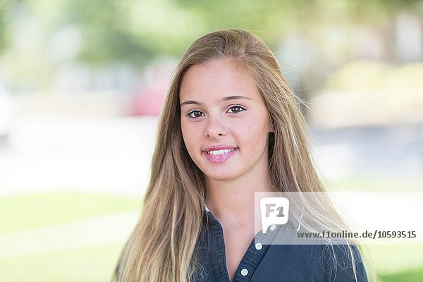 Portrait of teenager smiling