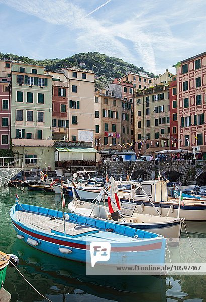 Hafen-Fischerboote  Camogli  Ligurien  Italien