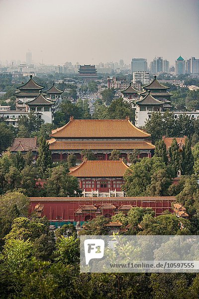 Ansicht der Verbotenen Stadt  Peking  China