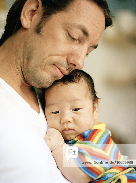 Portrait Menschlicher Vater Baby