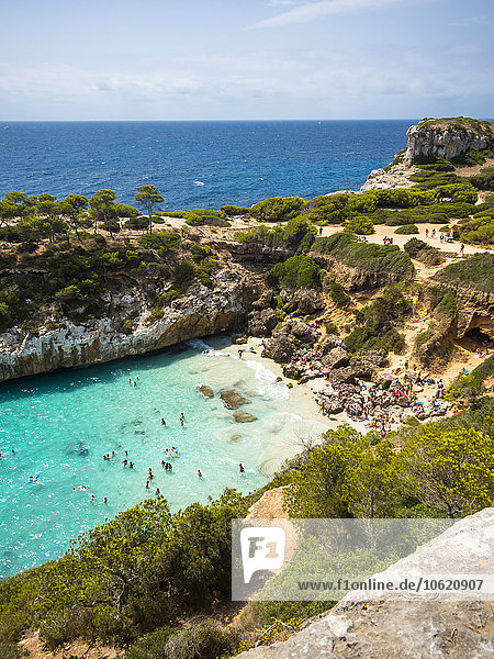 Spanien  Balearen  Mallorca  Blick auf die Bucht Calo des Moro