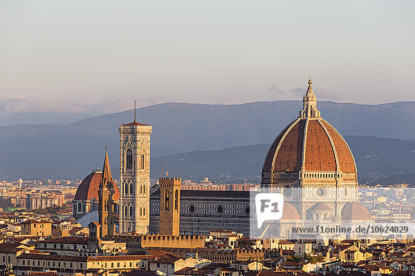Italien,  Toskana,  Florenz,  Campanile di Giotto und Florenz Kathedrale
