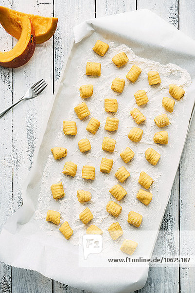 Zubereitung von Kürbisgnocchi