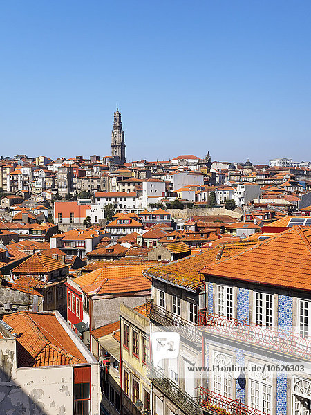 Portugal  Grande Porto  View of Porto  Torre dos Clerigos in the background