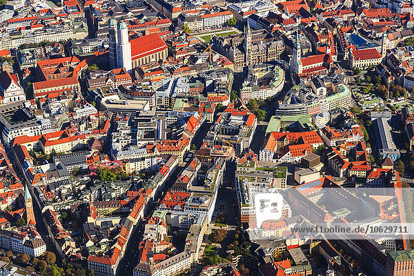 Deutschland  Bayern  München  Luftaufnahme der Altstadt