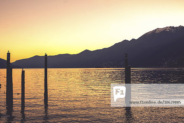 Lago Maggiore bei Sonnenuntergang