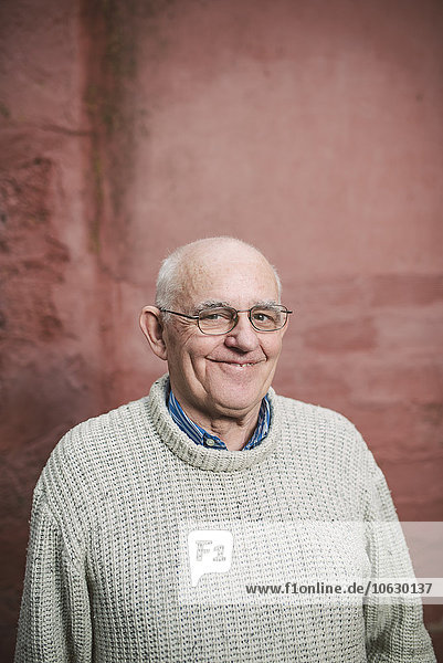 Senior man smiling