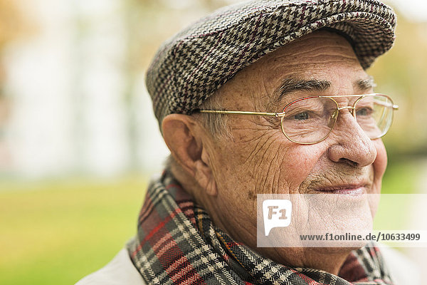 Smiling senior man outdoors