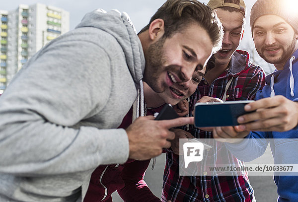 Young men with smartphone