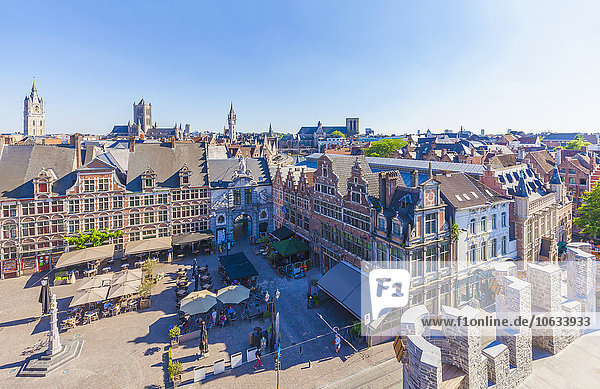 Belgium  Ghent  old town  Sint-Veerleplein square
