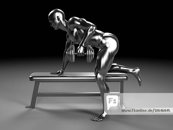 Person weight lifting,  artwork