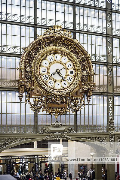 Belle Époque station clock  Musée d?Orsay  Paris  Ile de France  France  Europe