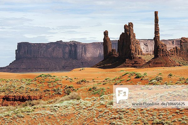 Felsformationen Totem Pool Und Yei Bi Chei Monument Valley Navajo Tribal Park Arizona Usa Nordamerika