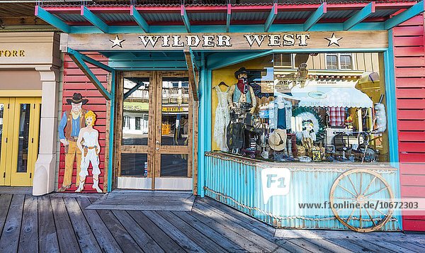 Wilder West  Verkaufsstand auf dem Pier 39  Hafen  San Francisco  Kalifornien  Vereinigte Staaten von Amerika
