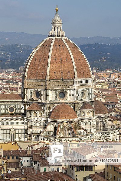 Dom Santa Maria del Fiore  Blick über die Dächer von Florenz  Ausschnitt  Florenz  Toskana  Italien  Europa