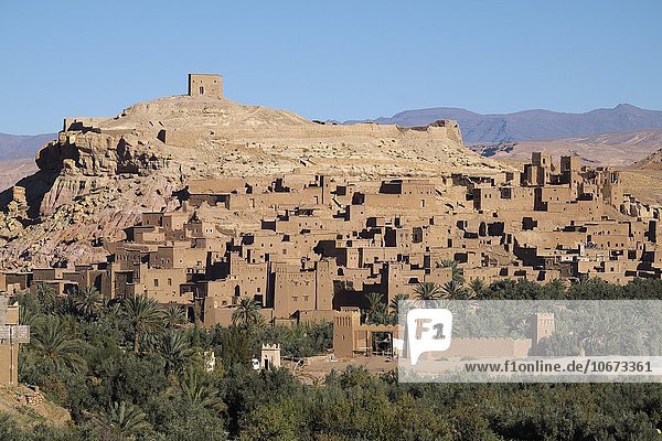 Stadt aus Lehmbauten  Ait Ben Haddou  Provinz Ouarzazate  Souss-Massa-Draâ  Marokko  Afrika