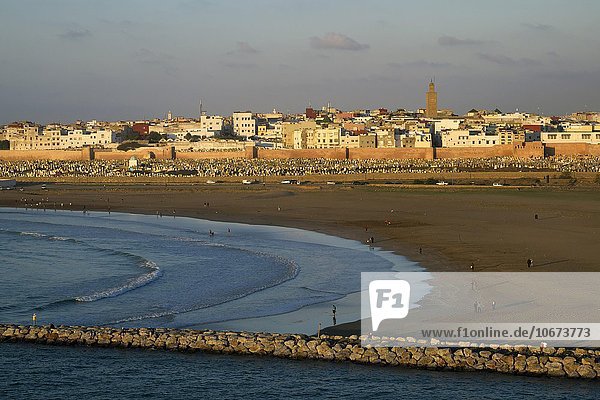 Ausblick auf Rabat von der Oudaia-Schanze  Provinz Rabat  Marokko  Afrika