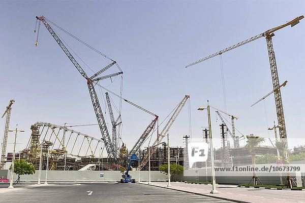 Baustelle des Khalifa International Stadium  Doha  Katar  Asien