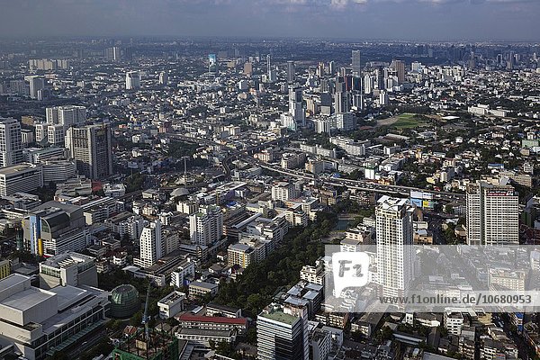 Aussicht vom Baiyoke Tower auf die Stadt  Express Highway  Stadt-Autobahn  Bangkok  Thailand  Asien