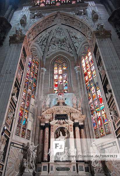 Europe   Italy   Lombardy   Milan   the interiors od Duomo cathedral