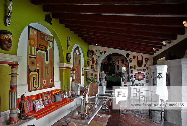 Im Inneren des Brady-Museums  die Sonnenveranda  Cuernavaca  Mexiko