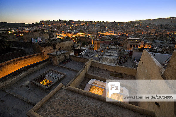 Morocco  Fes    view from Source Blue riad