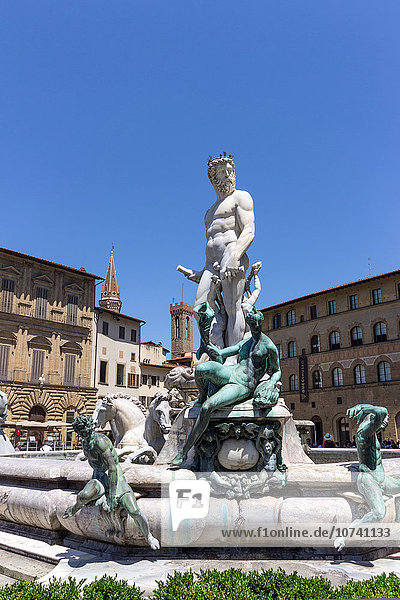 Italien  Florenz  Piazza della Signoria  Neptunbrunnen
