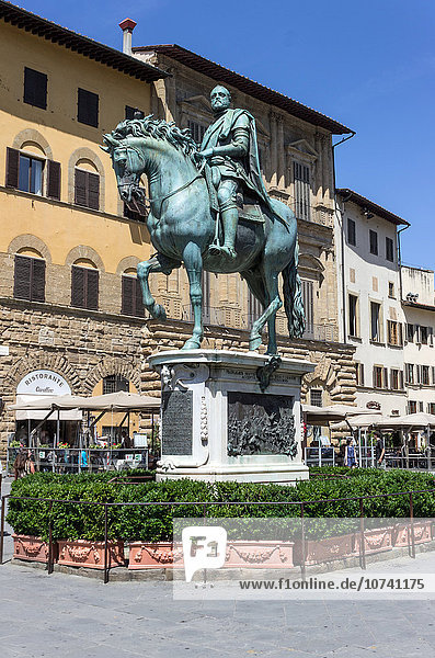 Italien  Toskana  Florenz  Piazza della Signoria  Statue des Großherzogs Cosimo I.