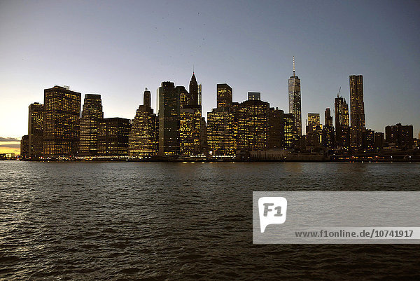 USA  New York  Manhattann cityscape viewed from Brooklyn