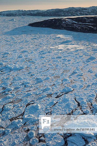 Eisscholle Luftbild Diskobucht Disko-Bucht Grönland Ilulissat