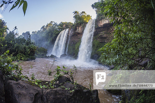 Blick vom unteren Weg  Nationalpark Iguazu-Fälle  UNESCO-Weltkulturerbe  Misiones  Argentinien  Südamerika