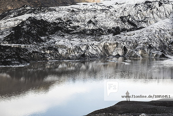 Exploring Solheimajokull Glacier South Iceland (Sudurland) Iceland Polar Regions