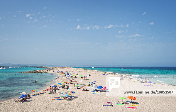 Ses Ilettes  Unendlicher Strand auf Formentera  Balearische Inseln  Spanien  Mittelmeer  Europa