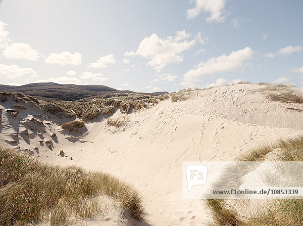 Sanddünen  Isle of Barra  Hebriden  Schottland  Vereinigtes Königreich  Europa