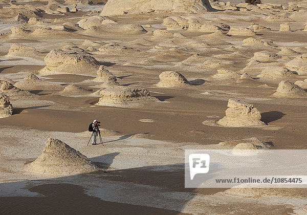 Fotograf in der Weißen Wüste  Ägypten
