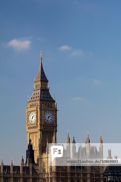 Big Ben und die Parlamentsgebäude London UK