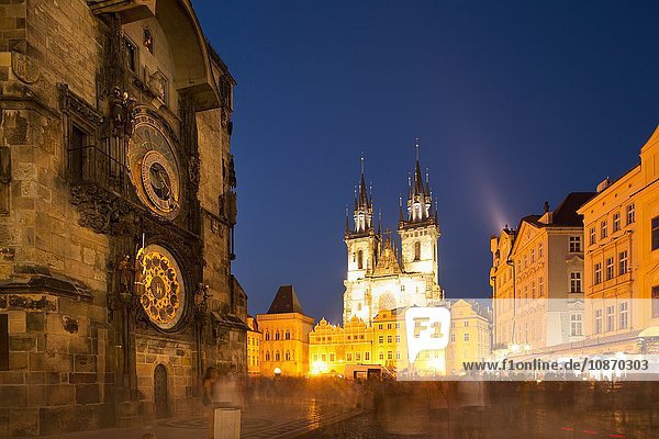 Astronomische Uhr  Altstadt  Prag  Tschechische Republik
