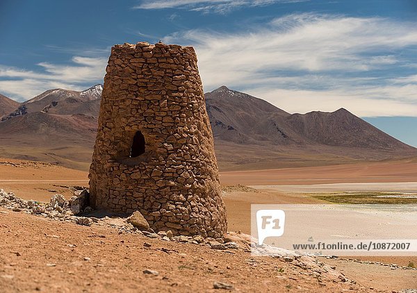 Old stone tower  Southern Altiplano  Bolivia  South America