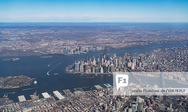 Luftaufnahme von Manhattan  New York  USA