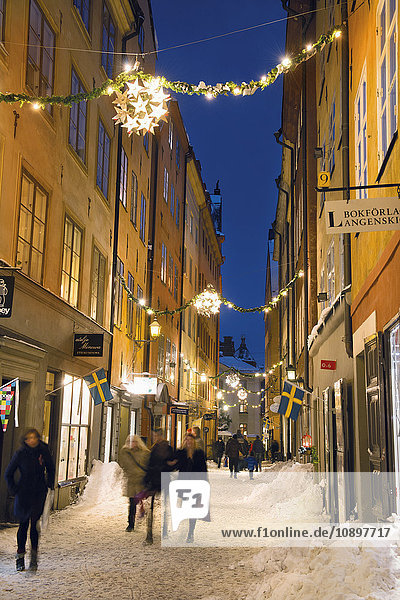 Schweden  Stockholm  Gamla Stan  Osterlanggatan  Blick auf die Gasse